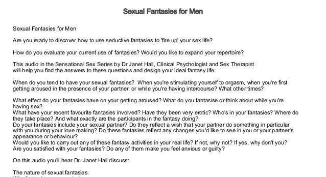 self sex fantasy Sex after gall bladder surgery